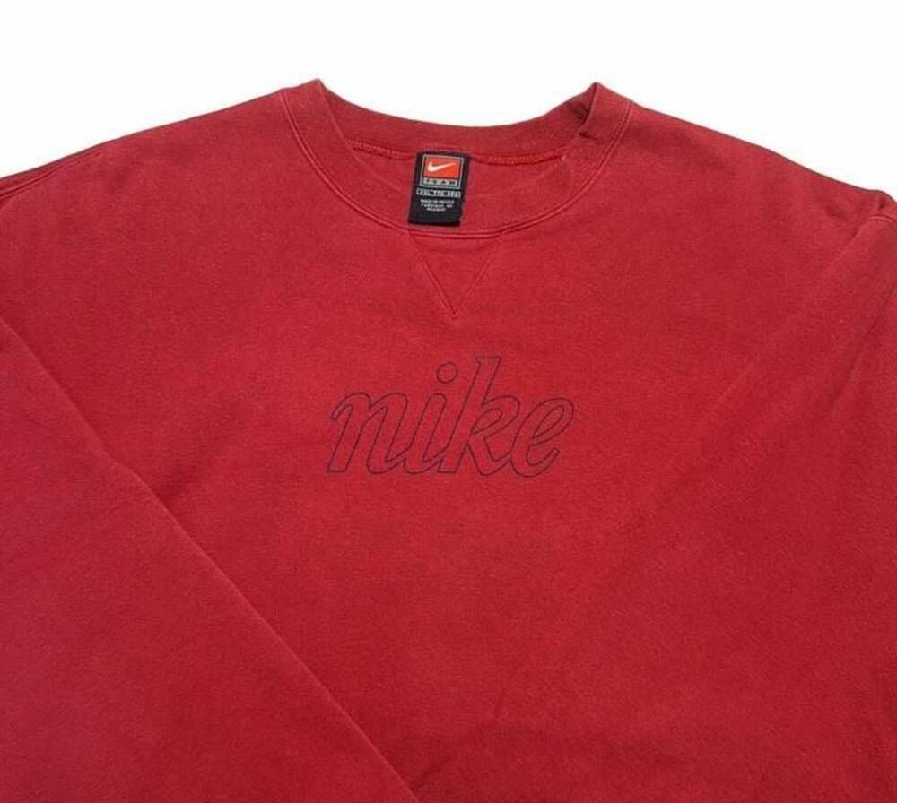 Nike Vintage Team Red Crewneck Sweatshirt with Script Logo Size XXL